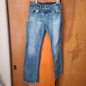 Mens BKE Jake Jeans 34x34 Distressed Blue Streetwear Country Rock